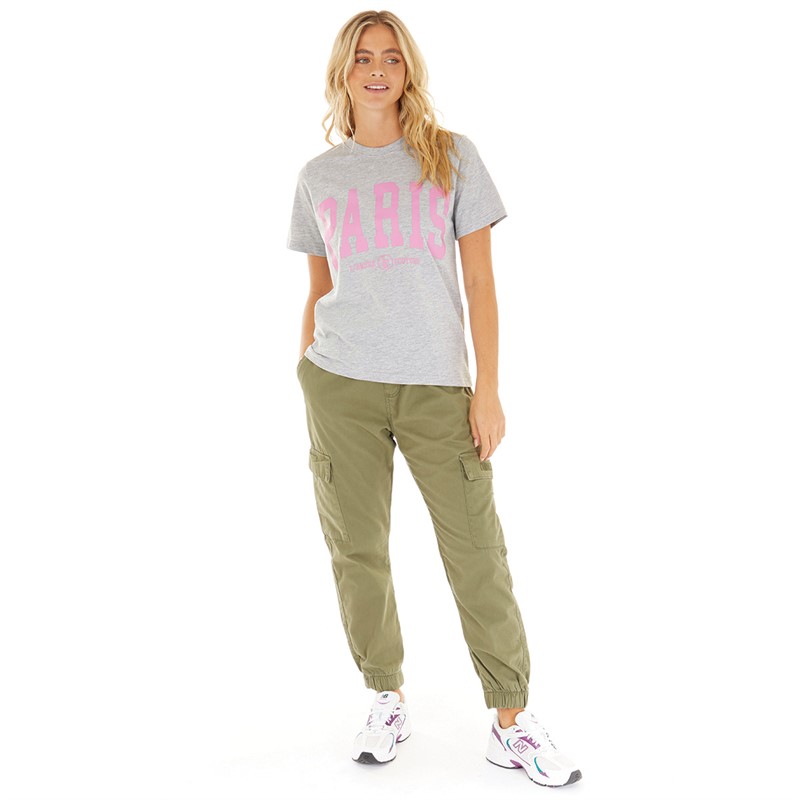 L'amore Couture Womens Paris T-Shirt Grey Marl