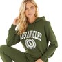 L'amore Couture Womens State Hoodie Olive