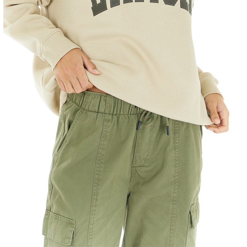 L'amore Couture Womens Zoe Cargo Pants Khaki