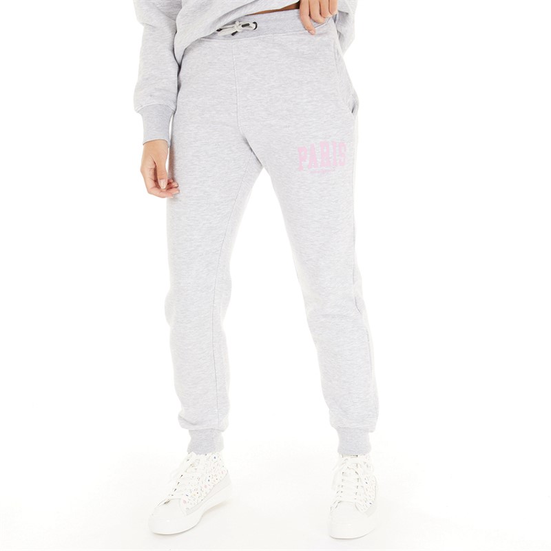 L'amore Couture Womens Paris Joggers Grey Marl