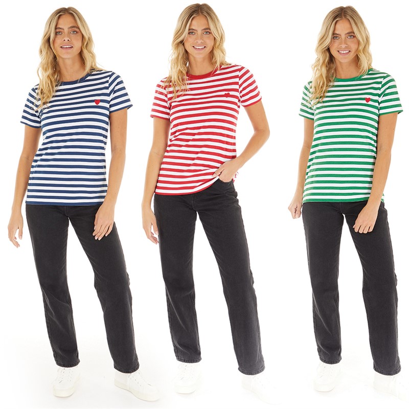 L'amore Couture Womens Diane Three Pack T-Shirts Multi