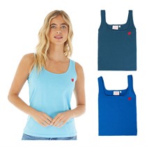 L'amore Couture Womens Darcie Three Pack Vests Blue