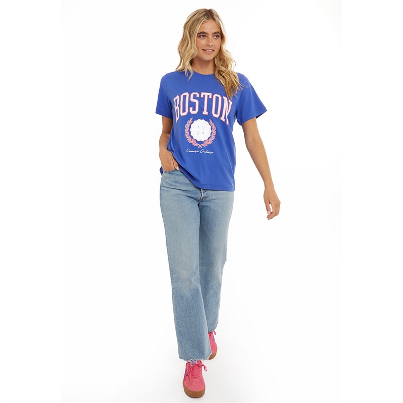 L'amore Couture Womens Boston T-Shirt Cobalt Blue