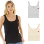 L'amore Couture Womens Darcie Three Pack Vests Black/Beige/White