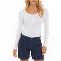 L'amore Couture Womens Grace Chino Shorts Navy