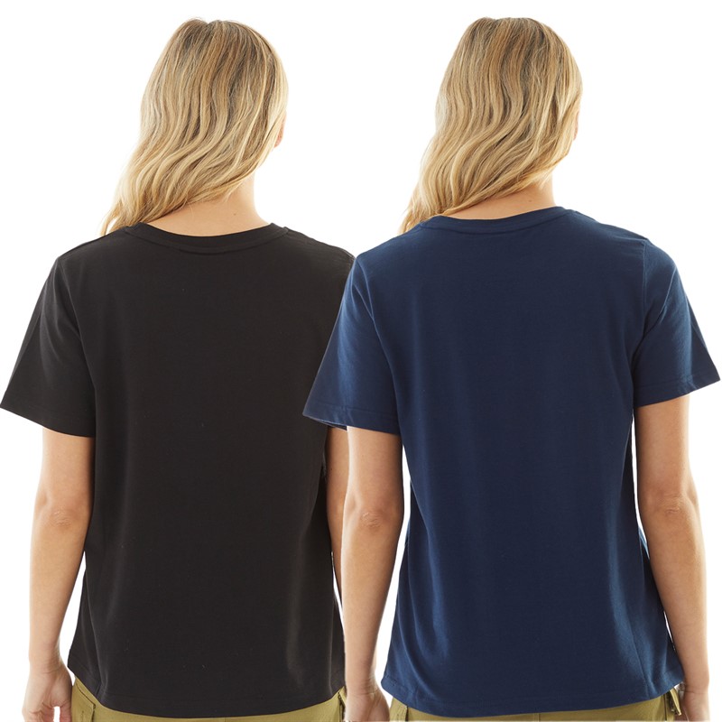 L'amore Couture Womens State/Chicago Two Pack T-Shirts Navy/Black