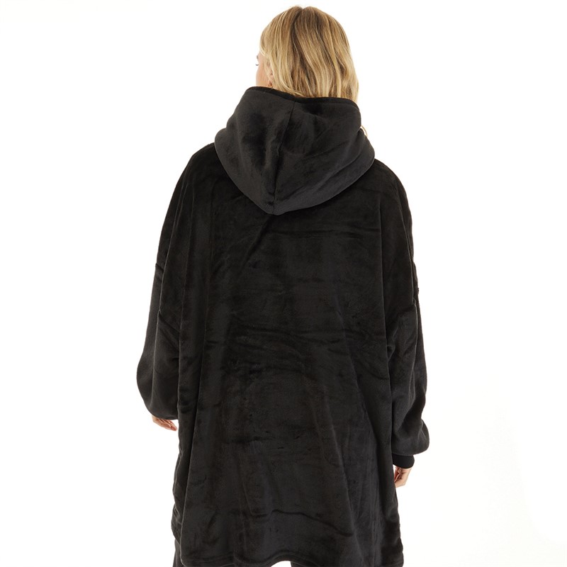 L'amore Couture Womens Snuggle Hoodie Black