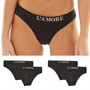 L'amore Couture Womens LC Jewel Five Pack Briefs Black