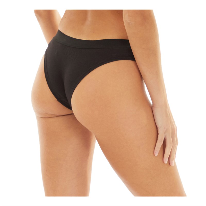 L'amore Couture Womens LC Jewel Five Pack Briefs Black