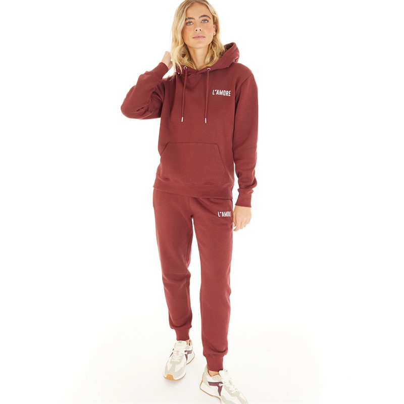 L'amore Couture Womens Lamore Couture Lounge Tracksuit Burgundy