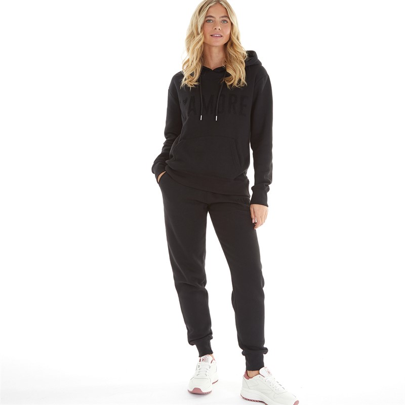 L'amore Couture Womens Weekend Tracksuit Black