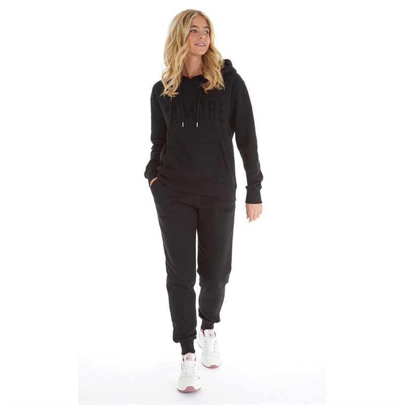 L'amore Couture Womens Weekend Tracksuit Black