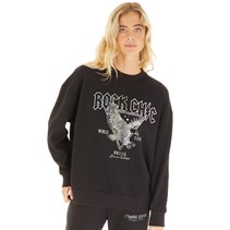 L'amore Couture Womens Rockchic Sweatshirt Black