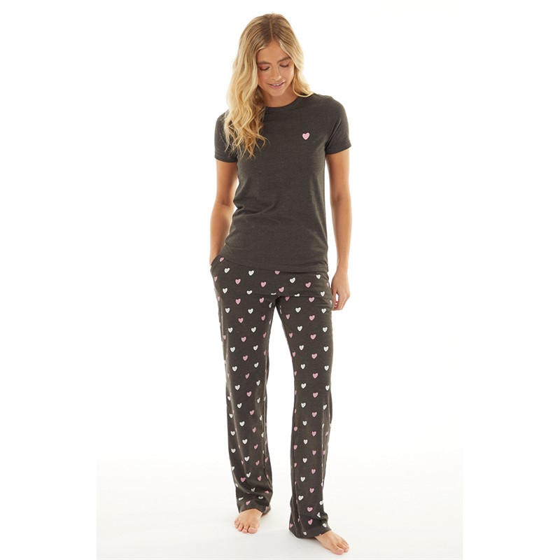 L'amore Couture Womens Shannon Pyjamas Charcoal