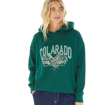 L'amore Couture Womens Aspen Eagles Hoodie Dark Green