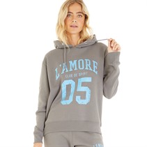 L'amore Couture Womens Club De Sport Regular Hoodie Charcoal