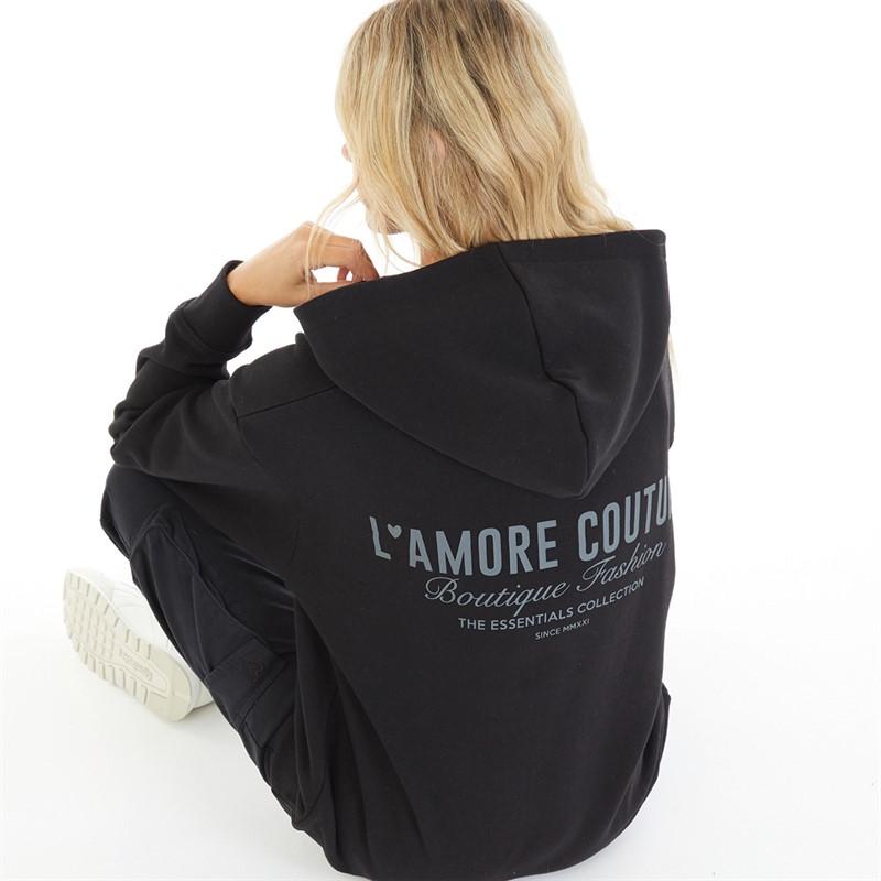 L'amore Couture Womens Lamore Couture MMXXI Oversized Hoodie Black