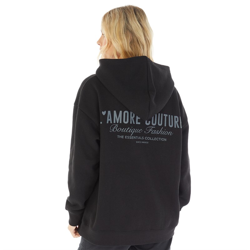 L'amore Couture Womens Lamore Couture MMXXI Oversized Hoodie Black