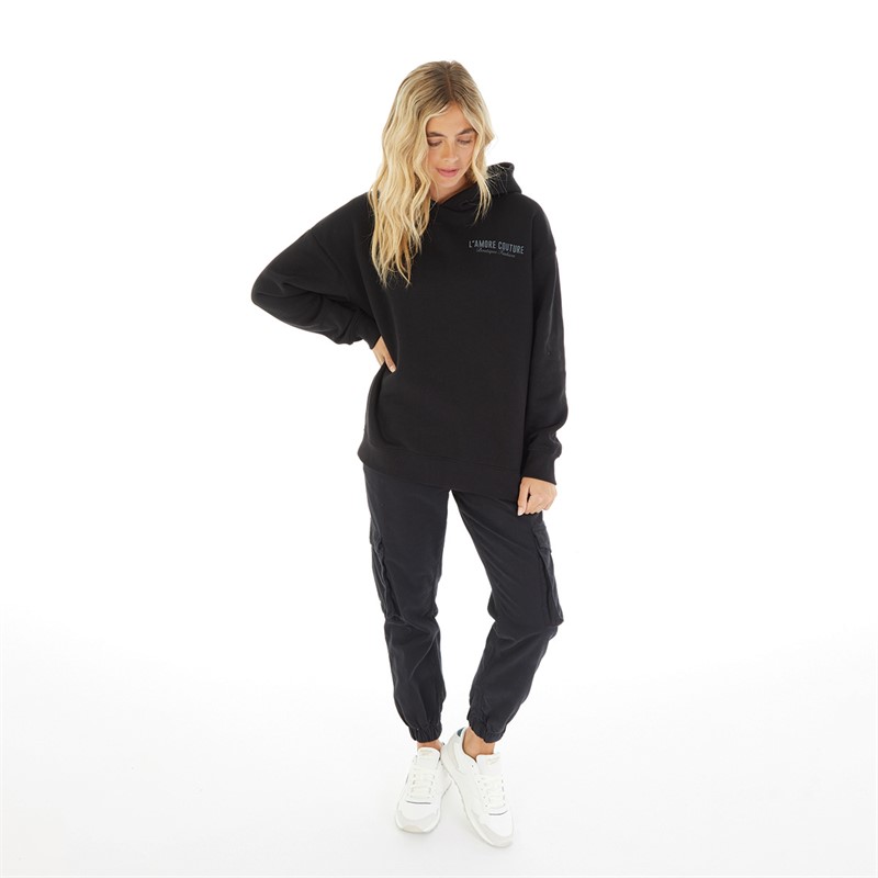 L'amore Couture Womens Lamore Couture MMXXI Oversized Hoodie Black