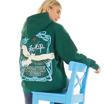 L'amore Couture Womens Lamore Couture Stork Oversized Hoodie Dark Green