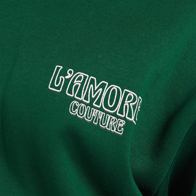 L'amore Couture Womens Lamore Couture Stork Oversized Hoodie Dark Green