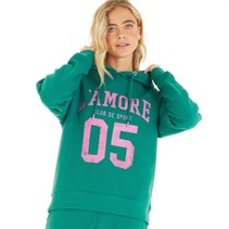 L'amore Couture Womens Lamore Couture Club De Sport Regular Hoodie Teal