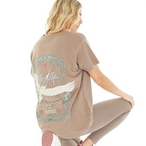 L'amore Couture Womens Calm Oversized T-Shirt Brown