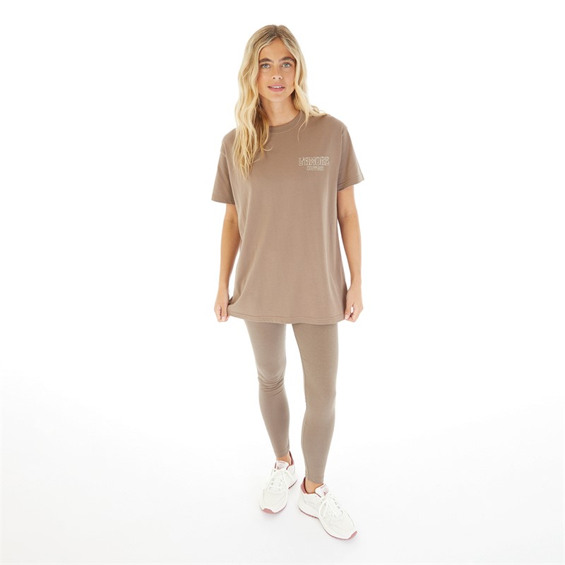 L'amore Couture Womens Calm Oversized T-Shirt Brown