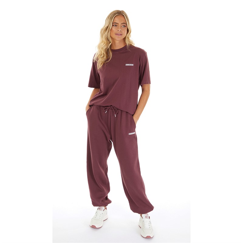 L'amore Couture Womens Ryleigh Loose Fit Joggers Plum