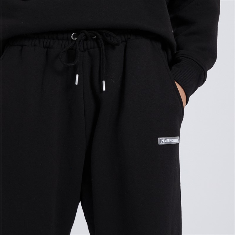 L'amore Couture Womens Ryleigh Loose Fit Jogger Black