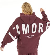 L'amore Couture Womens Ryleigh Hoodie Plum