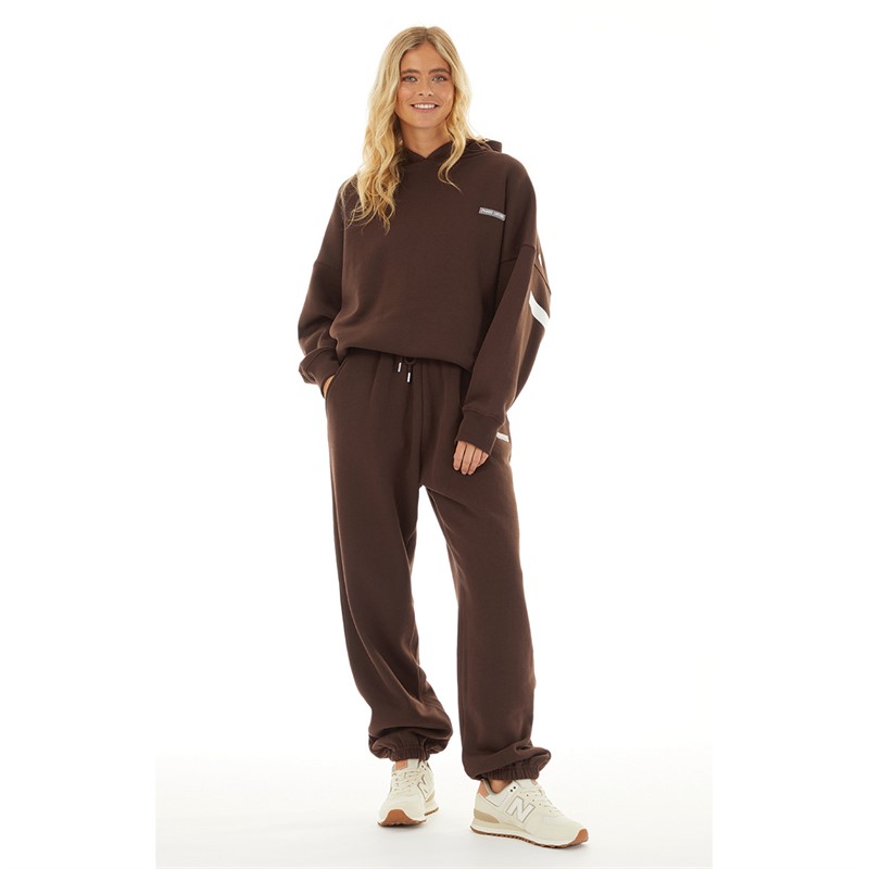 L'amore Couture Womens Ryleigh Loose Fit Joggers Brown