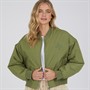 L'amore Couture Womens Siano Bomber Jacket Khaki