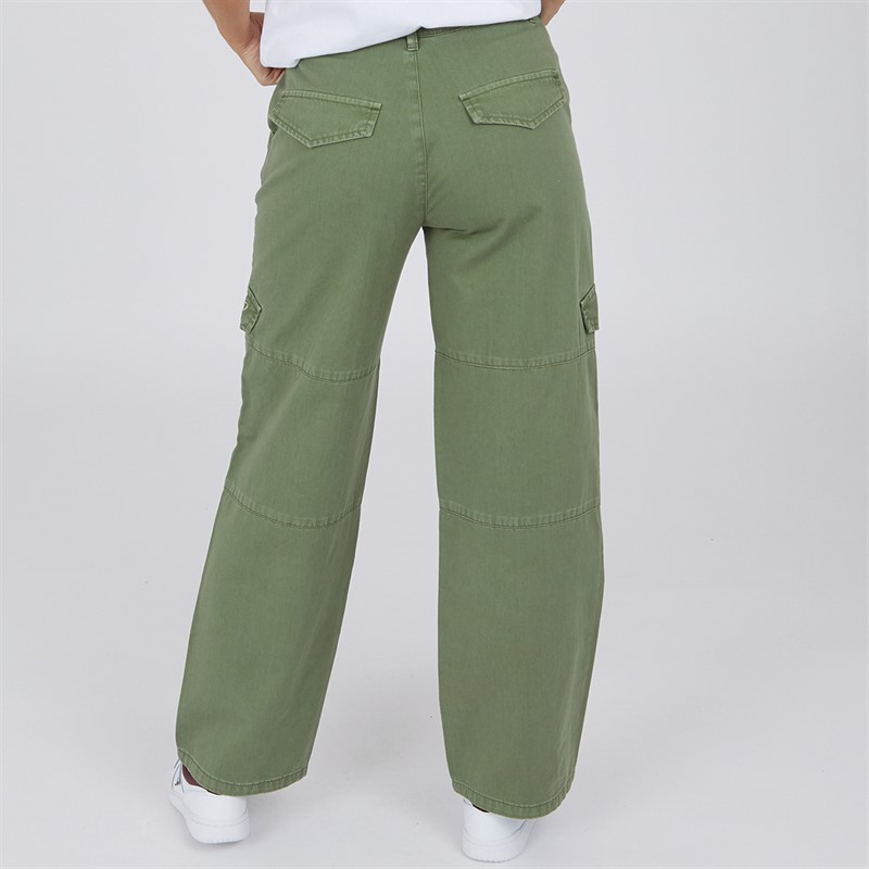 L'amore Couture Womens Rometta Cargo Trousers Khaki