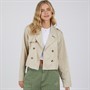 L'amore Couture Womens Rieti Short Trench Coat Tan