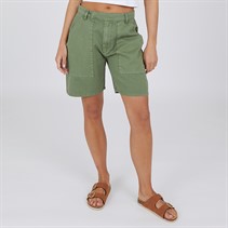 L'amore Couture Womens Rora Wide Leg Cargo Short Khaki