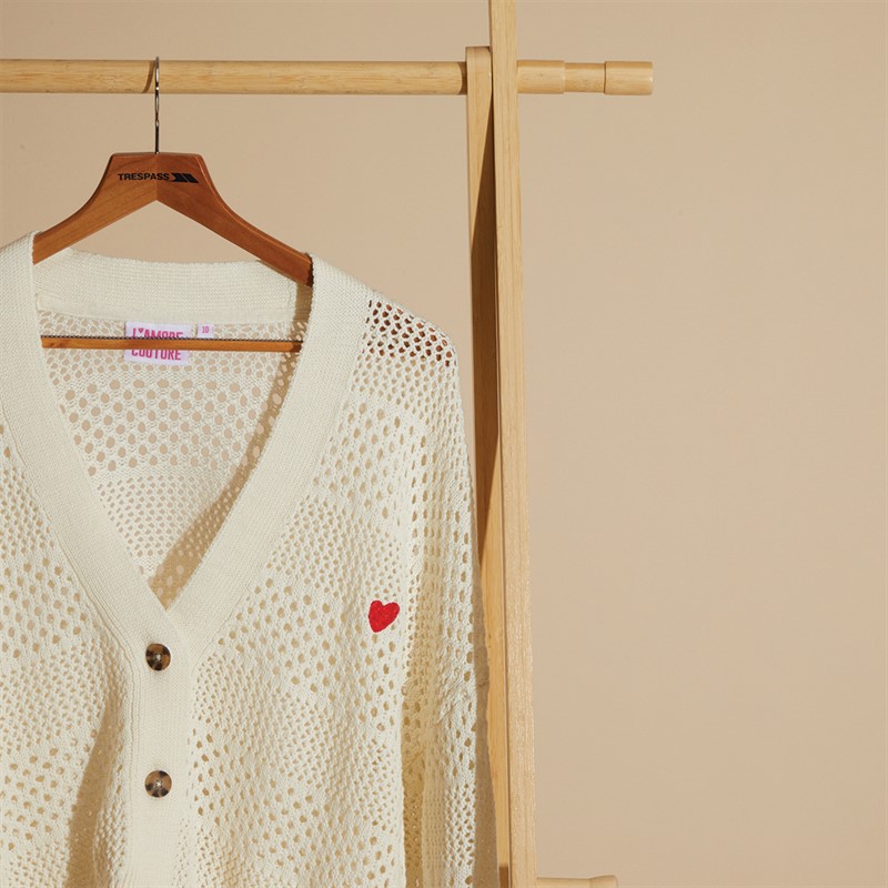 L'amore Couture Womens Marino Cardigan Cream