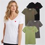L'amore Couture Womens Saint Ursaine Five Pack V-Neck T-Shirts Black/Charcoal/Olive/Sage/White