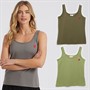 L'amore Couture Womens Laval Three Pack Vests Sage/Olive