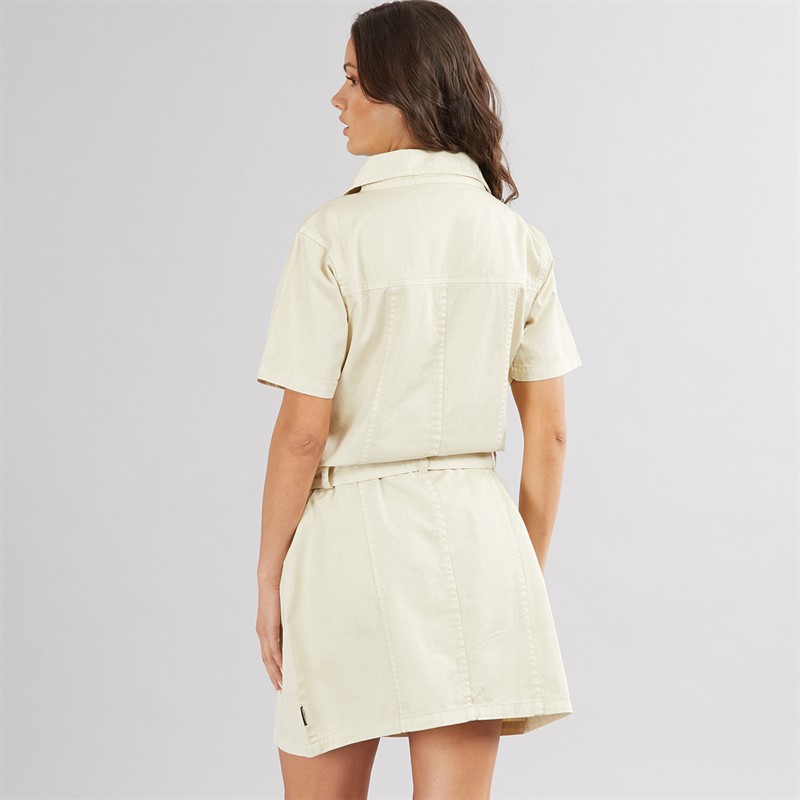 L'amore Couture Womens Ariano Cargo Dress Taupe/Beige
