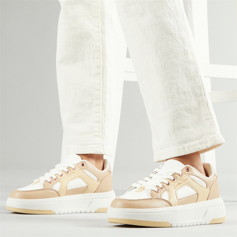 L'amore Couture Womens Eden Trainers Nude/White - Size 37