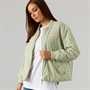 L'amore Couture Womens Yankee Bomber Jacket Sage