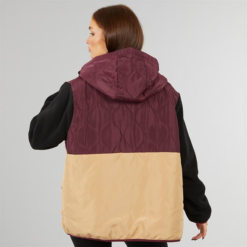 L'amore Couture Womens Thyme Fleece Mix Parka Multi