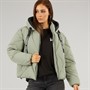 L'amore Couture Womens Franklin Short Puffer Khaki