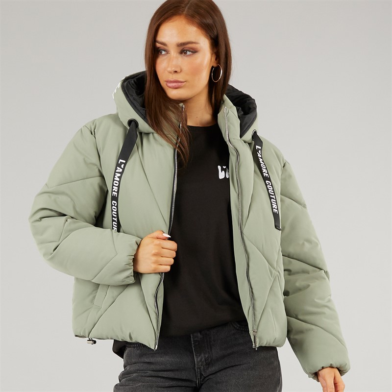 Womens Franklin Short Puffer Khaki - Size 14