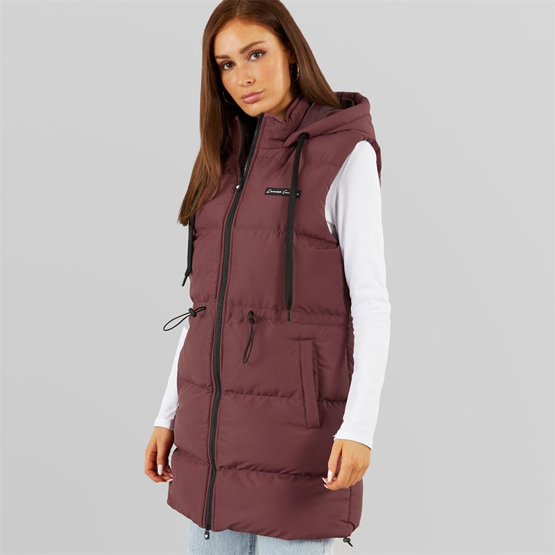 L'amore Couture Womens Starlight Gilet Burgundy