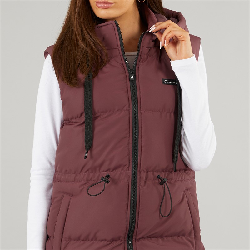 L'amore Couture Womens Starlight Gilet Burgundy