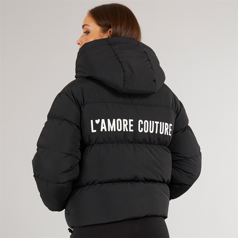 L'amore Couture Womens Rhode Island Short Puffer Black