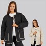 L'amore Couture Womens Hempstead Reversible Jacket Black