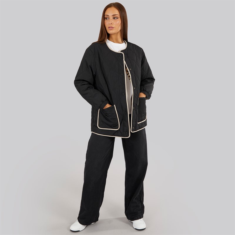 L'amore Couture Womens Hempstead Reversible Jacket Black